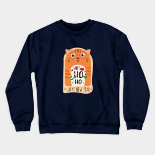 Happy New Year Cute Cat Crewneck Sweatshirt